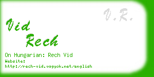 vid rech business card